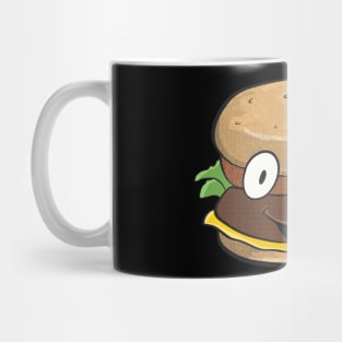 Burger Funny Fast Food Cartoon Hamburger Mug